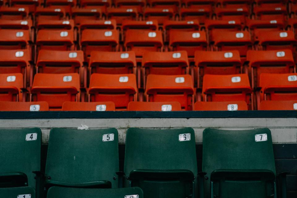 Rows of empty seats