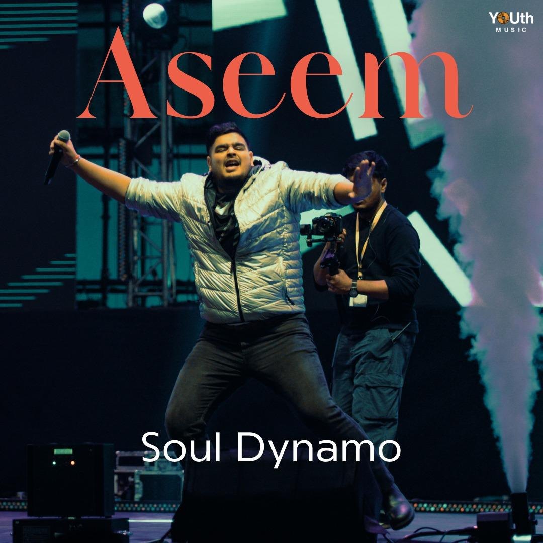 Aseem mid-leap on stage, Soul Dynamo