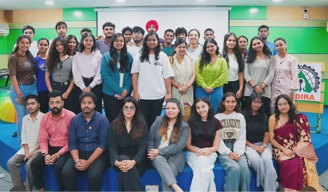 A group of students at a Youth Global campus event