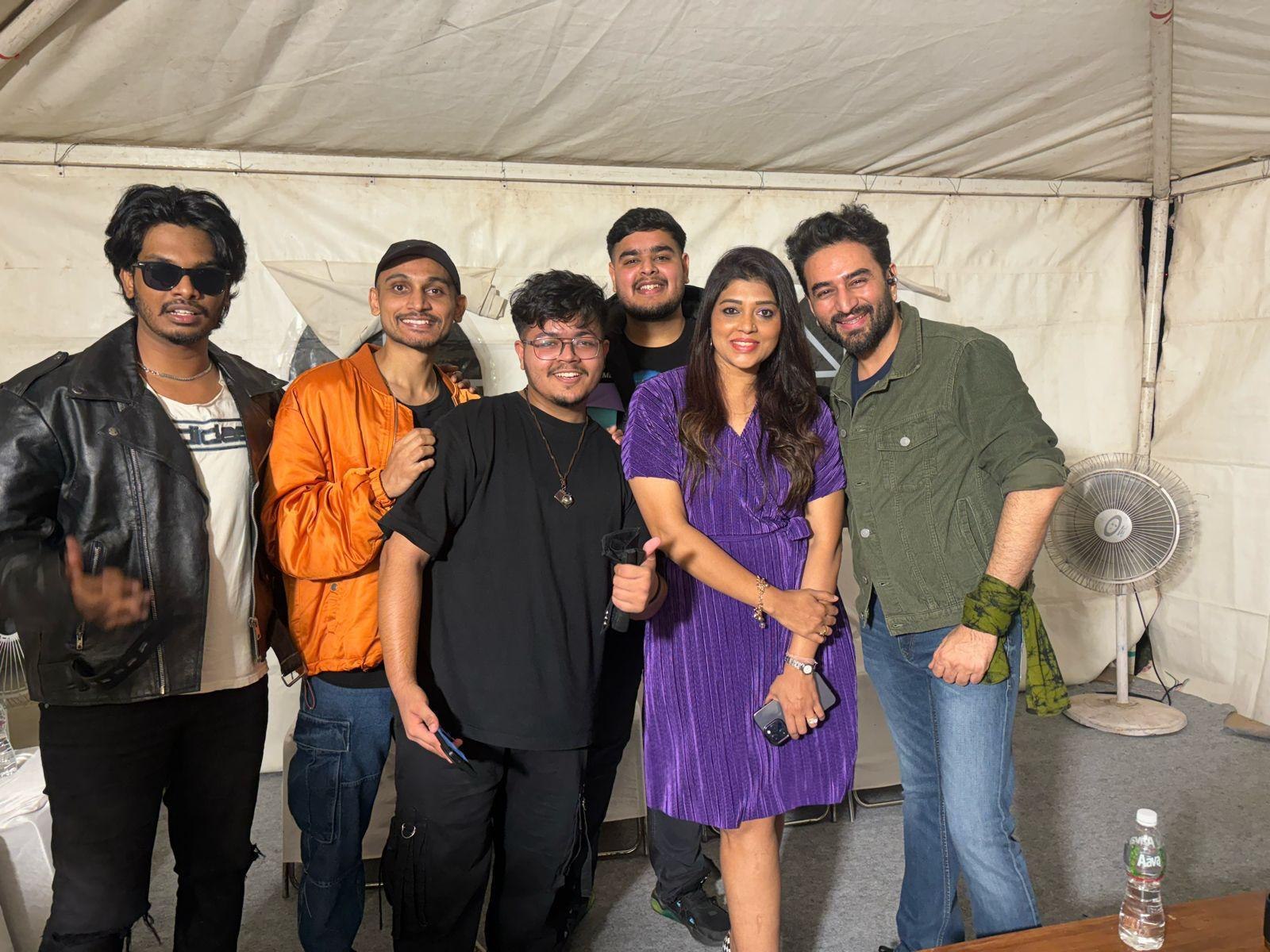 YOUth Music artists backstage at a festival