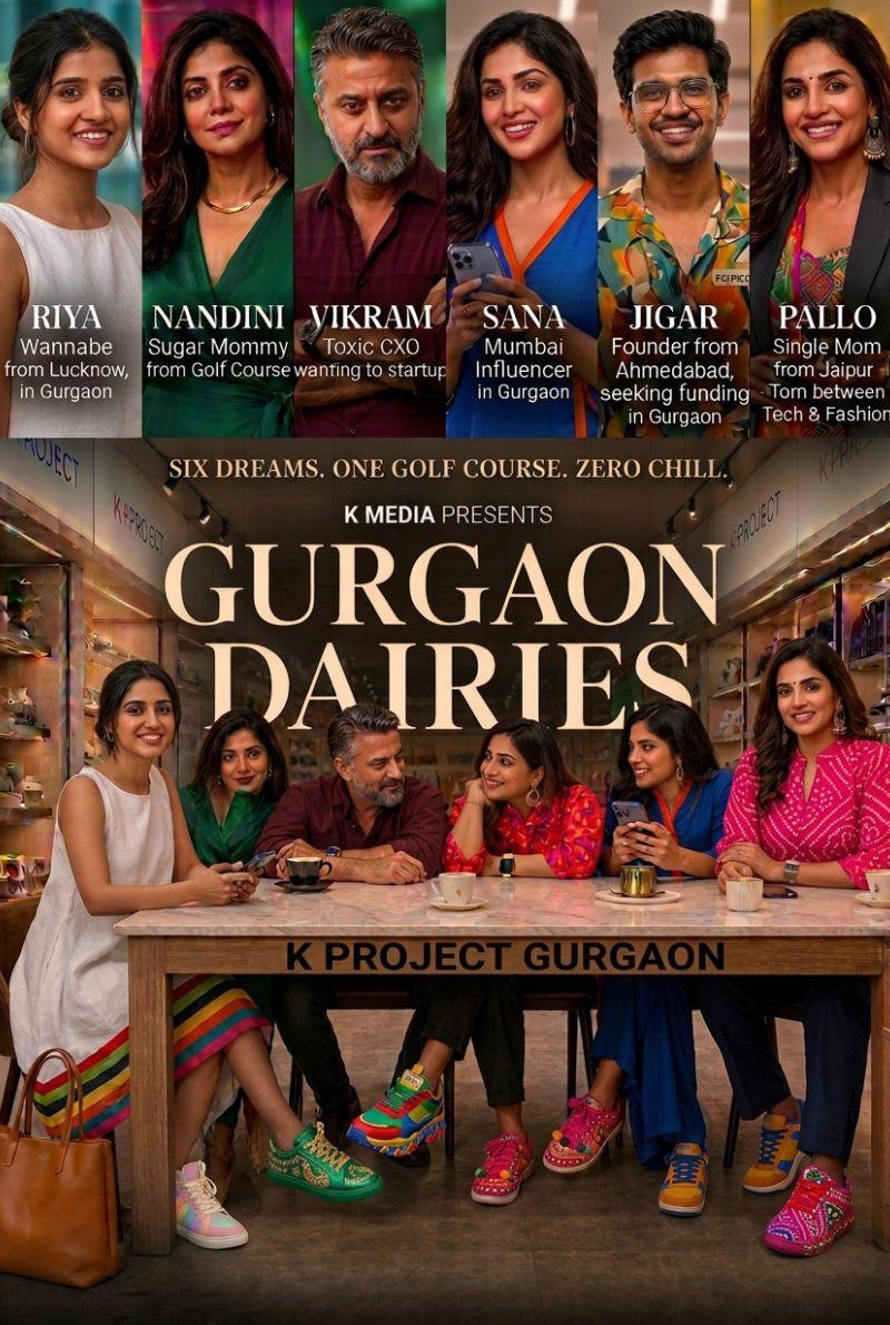 Gurgaon Dairies poster: six dreams, one golf course, zero chill