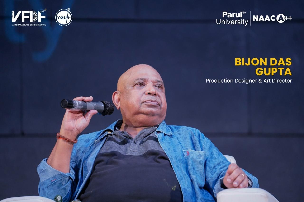 Production designer Bijon Das Gupta at the Vadodara Film & Design Festival